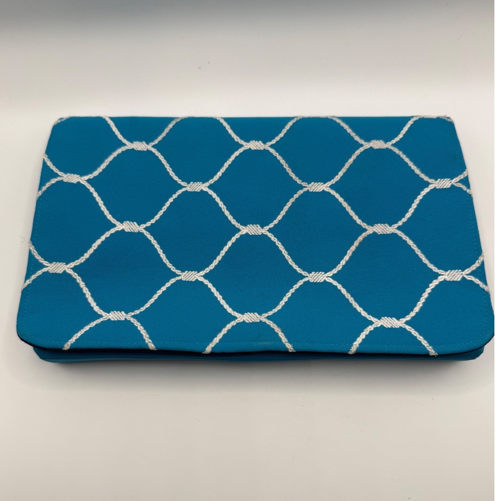 Shiraleah Clutch Women OS Turquoise Excellent Nautical Rope Lattice Envelope